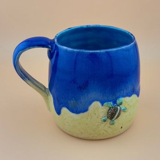 Handmade mug - Turtly Beaching