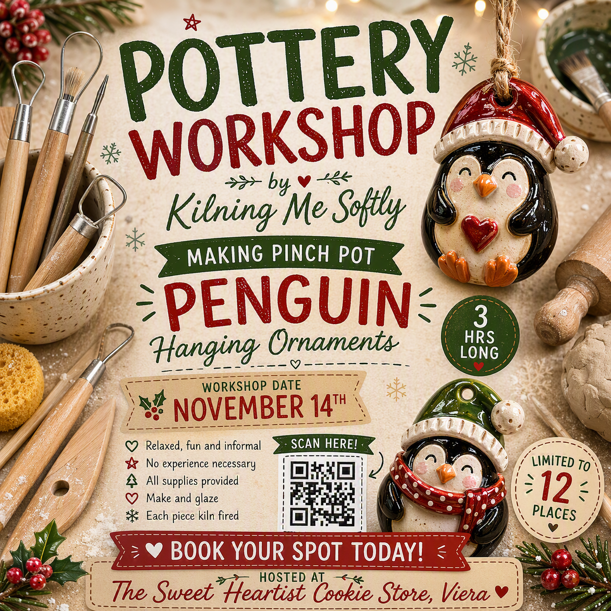 Penguin Hanging Ornament Workshop